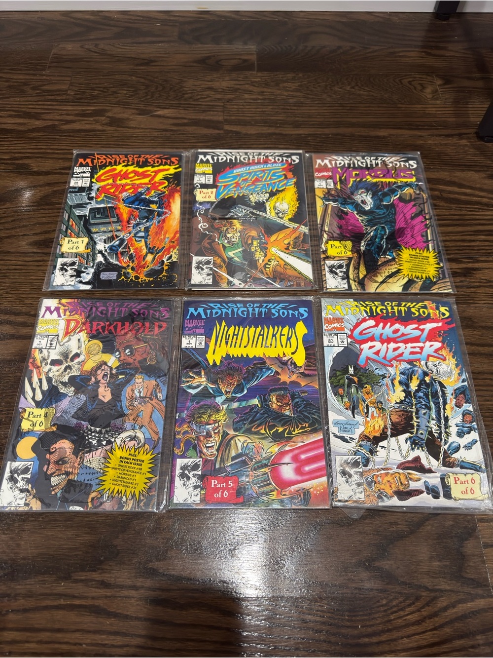 Marvel: Rise of the Midnight Sons 1992 complete set 1-6 comic books
